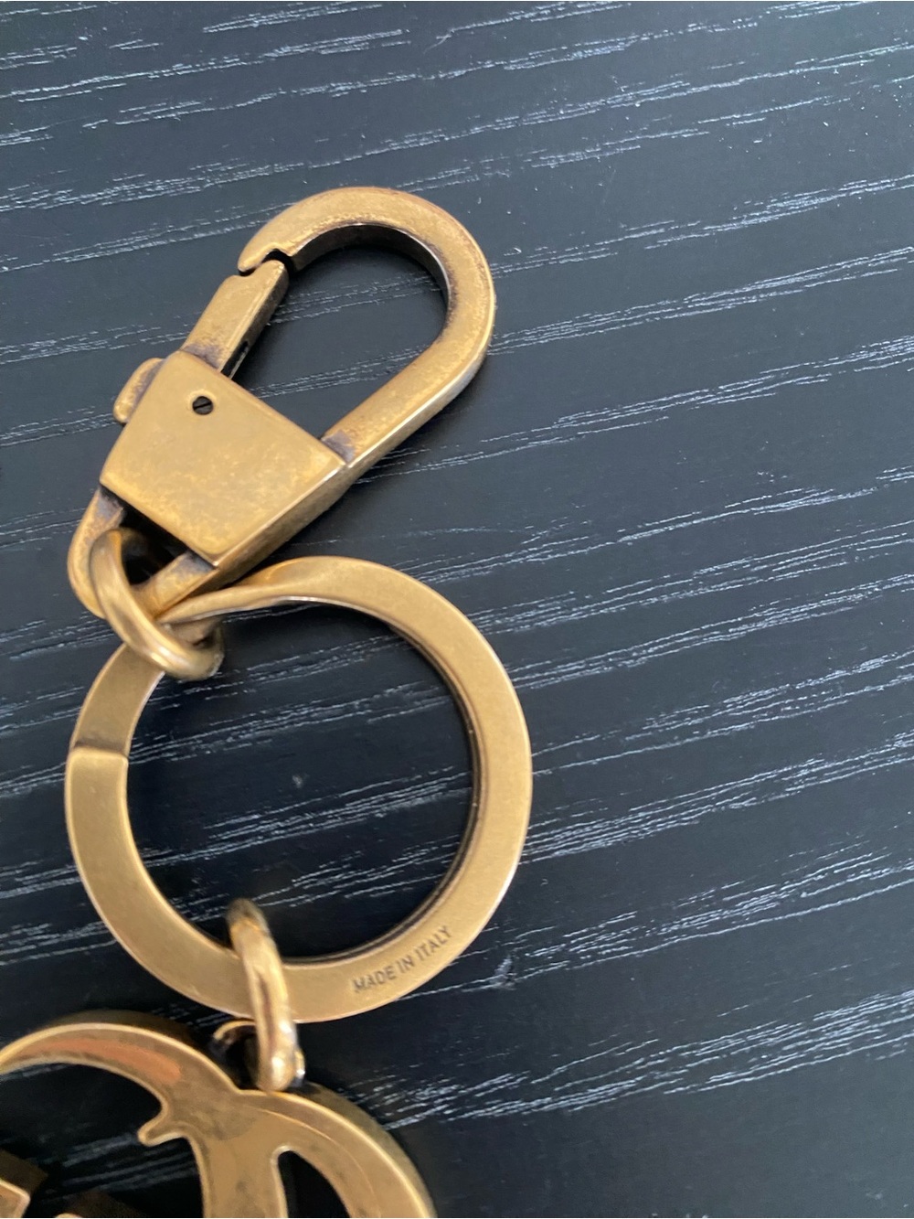 Authentic Gucci Gold Double G Keychain Bag Charm - Picture 7 of 9